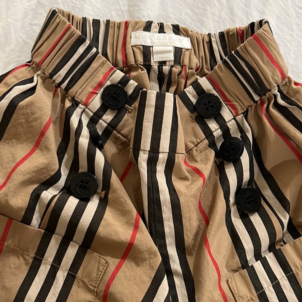 Girls 100% Auth. Burberry Taren Wide Legs icon Stripe Sailor Pants 8Y - Picture 6 of 7